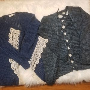 Two sweater cardigans in Girls size 8/10